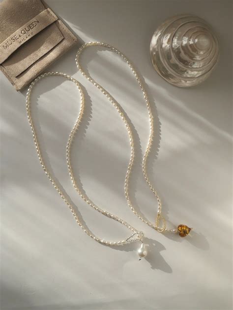 Tiny Pearl Necklace Small Pearl Necklace Mini Pearl - Etsy