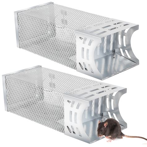 Buy 2 Pack Humane Mouse Trap Indoor for Home Squirrel Traps Live Rat ...
