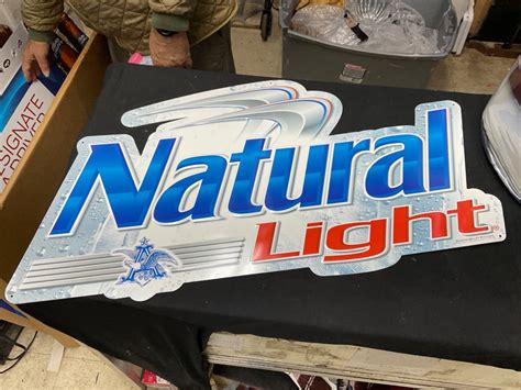 Vtg Natural Natty Light Beer Metal Tin Tacker Beer Sign | eBay