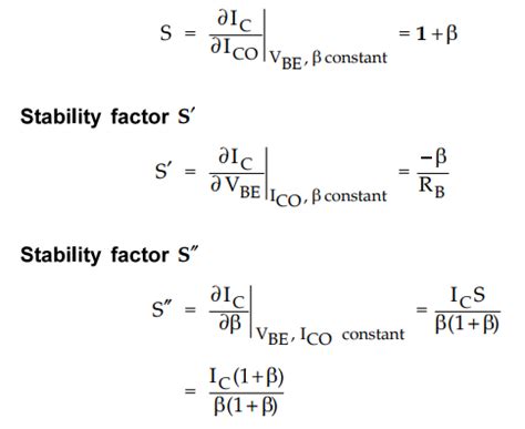 Stability Factor - Bipolar Junction Transistors (BJT)