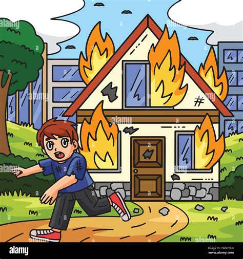 Burning House Cartoon