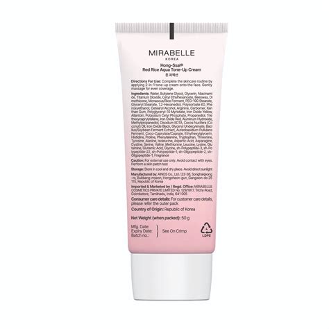 Red Rice Aqua Tone Up Cream – Mirabelle Korea