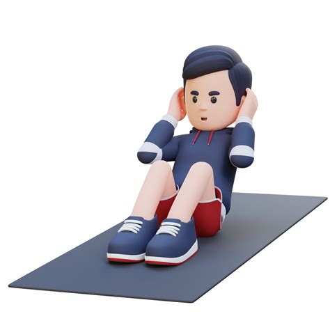 perfeito abdômen 3d desportivo masculino personagem domínio a padrão ...