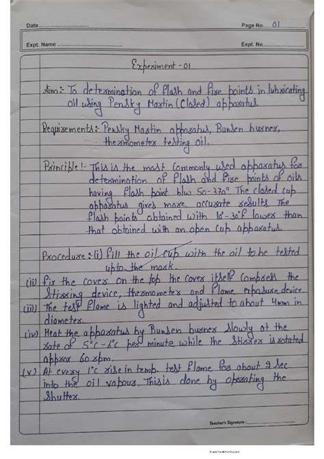 ESE Practical File - Date Page No 01 Expt. Name Expt. No 01 To ...