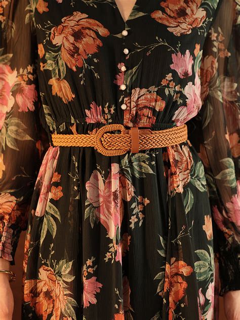 Harmony Midi Dress With Belt – KAZO