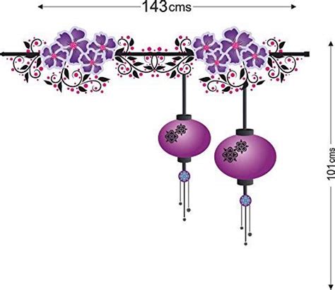 Buy Happy Walls Purple Chinese New Year Lamps & Flowers Wall Stickers ...