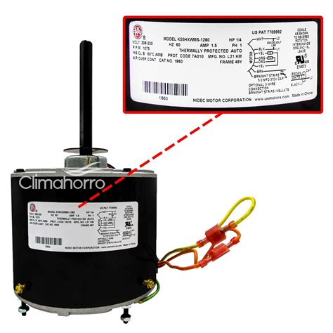 Motor Eléctrico US Motors 1860 1/4 HP para Condensadora HVAC