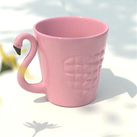 Buy The Earth Store Pink Flamingo Ceramic Coffee Mug 320ML, Microwave ...