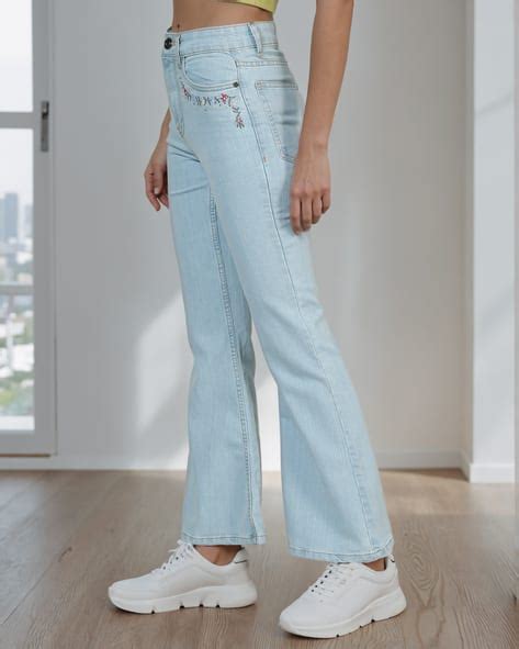 Buy Light Blue Jeans & Jeggings for Women by Shein Online | sheinindia.in