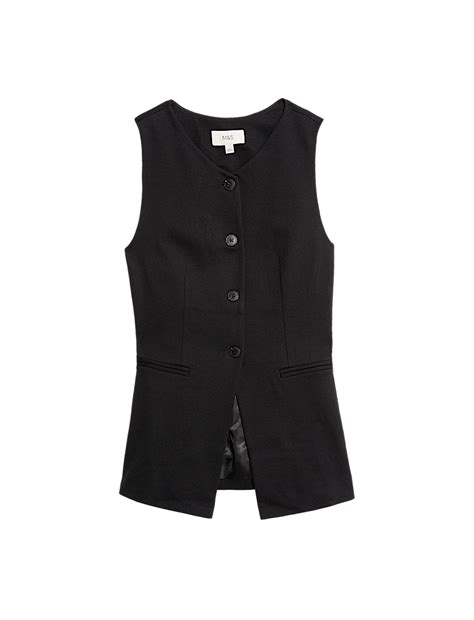 Buy Jersey Collarless Waistcoat at Marks & Spencer