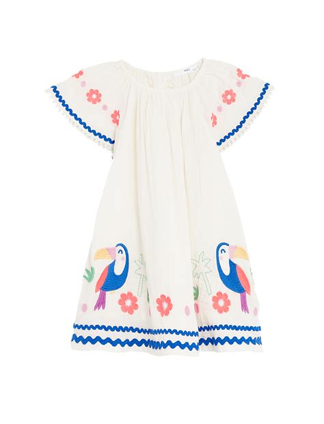 Buy Pure Cotton Toucan Dress (2-8 Yrs) at Marks & Spencer
