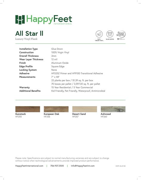 Document Center | Happy Feet International | Luxury Vinyl Plank ...