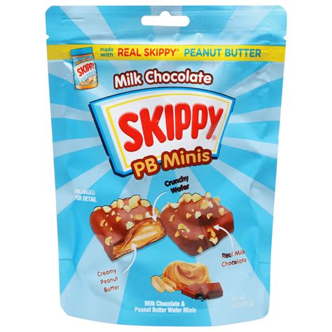 SKIPPY PB Minis, Milk Chocolate & Peanut Butter, Wafer Minis (5 oz ...