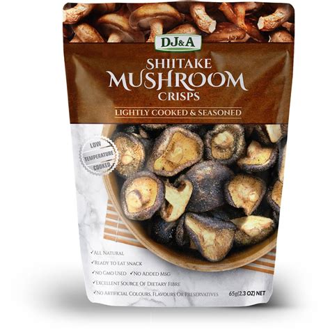 Dj&a Shiitake Mushroom Crisps 65g | Woolworths