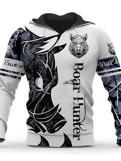 Men's Graphic Animal Color Block Knights Templar Hoodie Hoodies ...