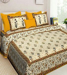 Grah Sajja 144 TC Cotton King Printed Flat Bedsheet - Buy Grah Sajja ...