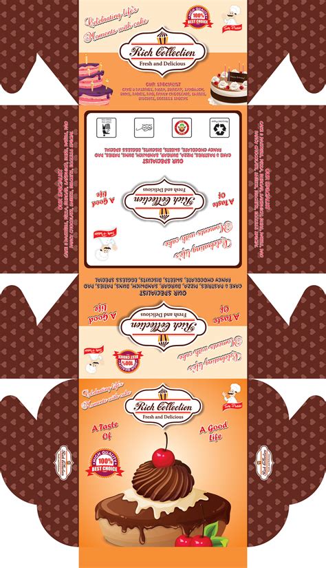 Image result for Simple Cake Box Design