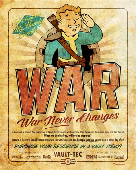 "War...War Never Changes" Retro Fallout Ad Art Print – Dreamforger Studios