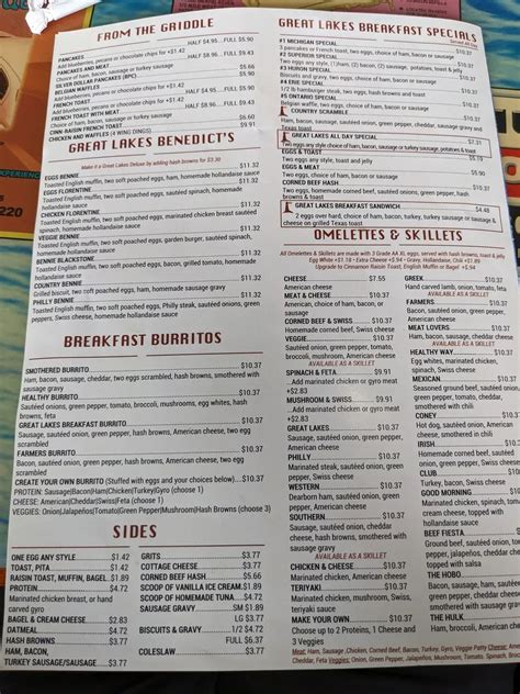 Great Lakes Coney Island Menu - Updated October 2025