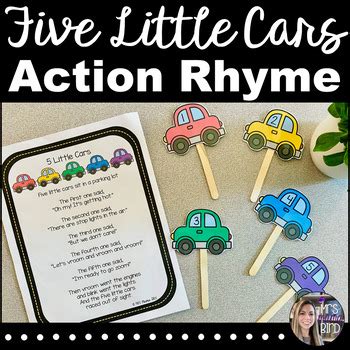 Five Little Cars Action Rhyme by Mrs Mama Bird | TPT