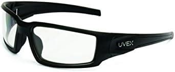 Honeywell Uvex Hypershock Safety Glasses, Black Frame with Clear Lens ...