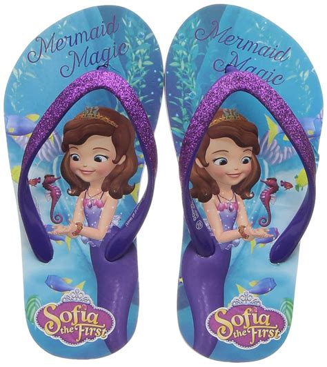 Disney Sofia The First Kids Girls Blue/ Purple Flip-Flops by toothless ...