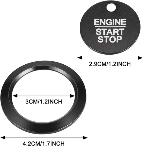 Buy TOMALL Aluminum Engine Start Stop Push Button Cover Trim Compatible ...