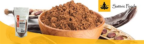 Sattvic Foods Carob Powder Medium Roast (250 g) Caffeine/Theobromine ...