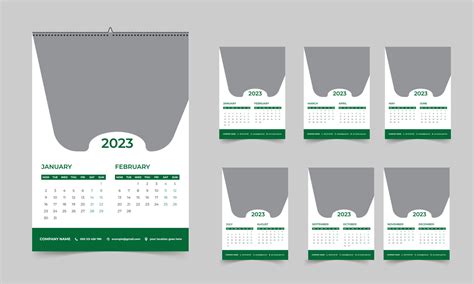 Calendario de pared con foto mensual de pared 2023. Diseño de ...