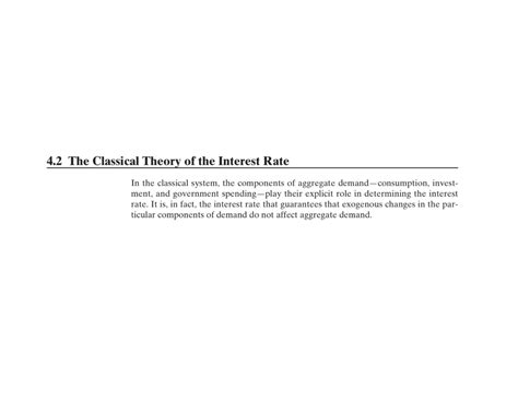 The Classical Theory of the Interest Rate - MACRO ECONOMICS - Studocu