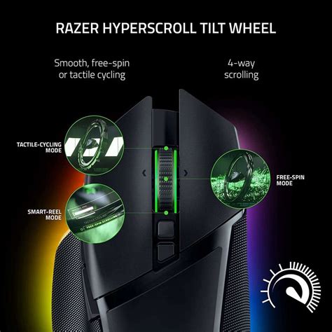 Razer Basilisk V3 Pro Customizable - HyperScroll Tilt Wheel - RZ01 ...