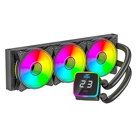 Ant Esports ICE Flow 360 ARGB 360mm ARGB Liquid Cooler/AIO with Display ...