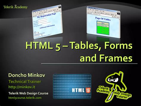 Image result for HTML Forms and Tables