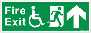Safety Sign Store Fire Exit Flame - Up For Disabled Emergency Sign ...