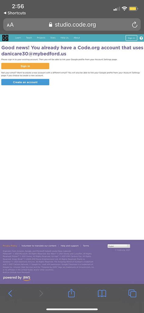 Code.org Sign Up 的图像结果