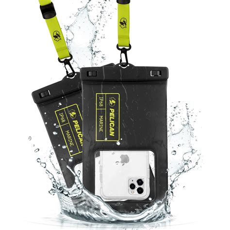 Pelican Marine 2 Pack - IP68 Waterproof Phone Pouch/Case (XL Size ...