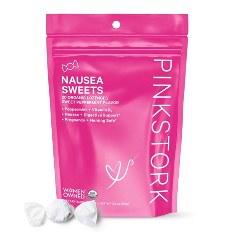 Pink Stork Nausea Sweets: Nausea Relief + Morning Sickness Relief for Pregnancy, Vitamin B6 ...