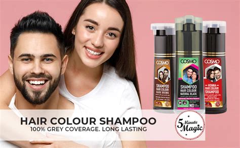 Buy CD COSMO DESIGNS Hair Colour Natural & Healthy Black Shampoo 180Ml ...