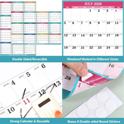 Snapklik.com : 2026-2027 Yearly Wall Calendar - Dry Erase Calendar 2026 ...