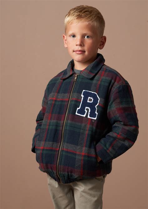 Angel & Rocket Boys Self Textured Navy Jackets