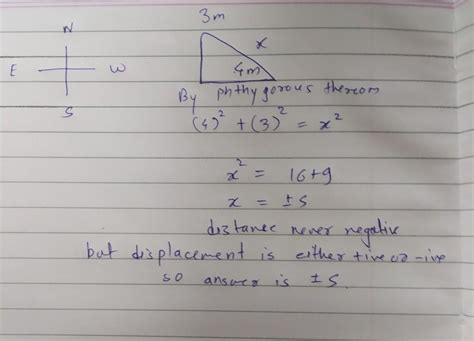A person walks 4 meters east, then walks 3 meters north. Determine The ...