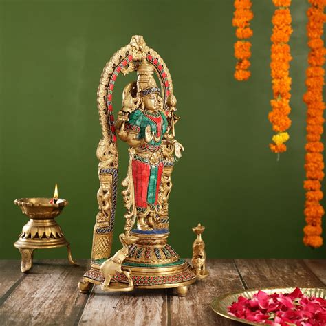 Buy Handcrafted Superfine Brass Goddess Lakshmi Statue with Intricate ...
