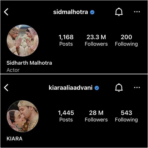 Sidharth Malhotra, Kiara Advani change Instagram DPs with wedding photos