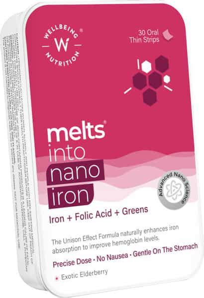 Buy WELLBEING NUTRITION MELTS NANO IRON + FOLIC ACID PREVENTS ANEMIA ...