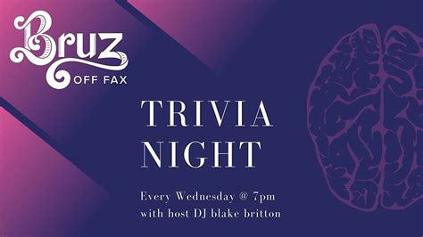 Trivia Night at Bruz Off Fax, Bruz Off Fax, Denver, 7 January to 30 ...