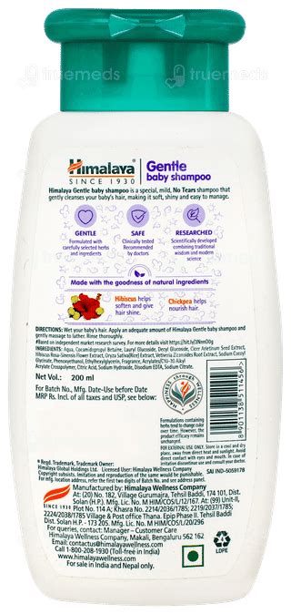 Himalaya Gentle Baby Shampoo 200 Ml - Uses, Side Effects, Dosage, Price ...