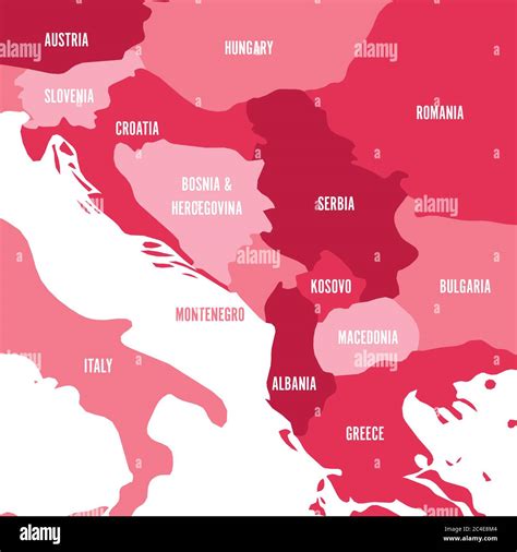 Map of balkan states hi-res stock photography and images - Alamy