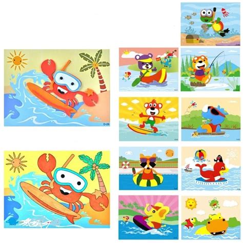 Tiny Toys EVA Foam Stickers 3D Puzzles, Art & Craft Kits for Toddlers ...