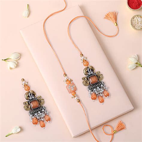 Buy FNP Stone Design "Bhaiya Bhabhi" With Lumba Jewellery Rakhi ...