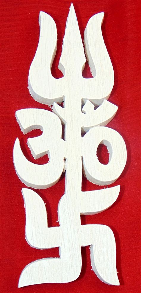 Shriparni Trishakti ( Om Swastik Trishul ) - Auspicious hindu religiou ...